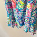 Lilly Pulitzer  Dress Medium Zanna Silk in Guilty Pleasure Bright Sundress Ruffle Photo 7