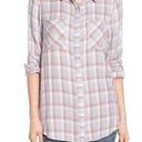 Treasure & Bond NORDSTROM  Long & Lean' Plaid Shirt Photo 0