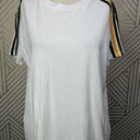 n:philanthropy  Verbena Stripe Shoulder T-Shirt in White Size US Medium Photo 3