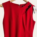 DKNY  Cherry Red Sleeveless Cut Out Sheath Dress Size 2 Photo 3