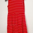 See You Monday  Striped Tiered Knit Red White Dress Medium Photo 4