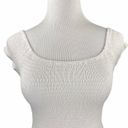 Brandy Melville Casual White Elastic Scoop Neck Crop Top Photo 1