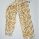 Coach  Tan Ivory C Monogram 100% Merino Wool Fringe Detail Wool Winter Scarf Photo 2