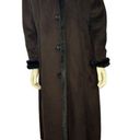 Jones New York Vintage 's luxe style trimmed, faux fur long brown coat size large Photo 0