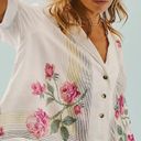 Free People  Big Blooms Floral Button Down Shirt Photo 5