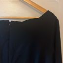 Talbots Black Scallop Collar Tie Sleeve Crepe Dress Size 16W Photo 4