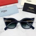 Fendi Authentic  FF 0357GS Grey Cat Eye Sunglasses Photo 9