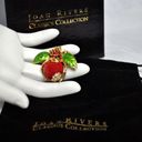 Joan Rivers NEW  Big Red APPLE BEE PIN Bug Brooch Pave Crystal Rhinestones Enamel Photo 6