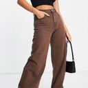 Pull & Bear  Dad Straight Leg Jeans In Brown Photo 0