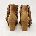 Rebecca Minkoff [ Ilan Brown Suede Leather Fringed Pointed Toe Ankle Boots 9.5 Photo 7