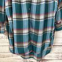 Akemi + Kin Anthropologie  Lucie Blue Green Flannel Plaid Tunic Shirt, EUC, Small Photo 4