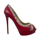 Valentino Garavani  Rockstud Two Tone Platform Pumps Peep Toe Size 41 Photo 0