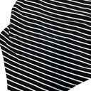 Aerie  Striped u-back high cut One Piece Bathing Suit women's extra large black Photo 2