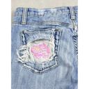 Vigoss  Jean Shorts Womens 11/12 Blue Cutoff Embroidered Pocket StretchLight Wash Photo 10