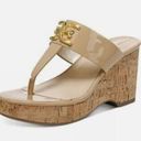 Sam Edelman New womens sz 8.5  tan Yardlie gold buckle wedge open toe sandal Photo 0