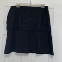 CAbi  3496 Black Soirée A-line skirt with lace detail Photo 0