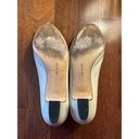 Salvatore Ferragamo  Cream Leather Heels Pumps Shoes Size 6 1/2B Almond Toe Shape Photo 7