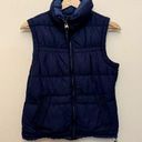 American Eagle  Puffer Vest Womens Size S Navy Blue Full Zip Basic Minimalist Photo 0