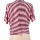 Miss Selfridge Mock Neck Striped Short Sleeve T-Shirt Photo 1