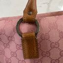 Gucci Pink GG Canvas And Leather Trim Handbag Vintage Photo 14