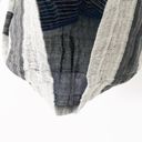 Ace & Jig  Gray Black Striped Linen Blend Mini Shirt Dress Photo 5