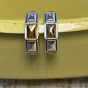 Brighton  Intrigue Regal Silver and Gold Two Toned Small Hoop Earrings. EUC! Photo 3