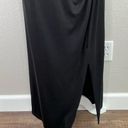 Karen Kane  Solid Black Faux Wrap V-Neck Short Sleeve Midi Dress Size XL Photo 8