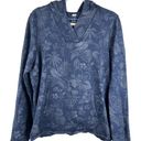 Tommy Bahama  Hoodie Indi-Flora Blue Tropical Paradise Print Front Pocket Size XL Photo 4