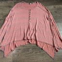 Free People Womens  henley waffle knit button up long sleeve‎ blouse size L Photo 0