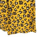 Carmen Marc Valvo Carmen Top Women's Size Large Yellow Floral Leopard Print Tank Blouse Knot Front Photo 3