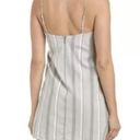 Haute Hippie  Gray Stripe Short Cotton Slip Beach Minimalist Dress Size Small Photo 2