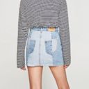 ZARA NWT  Denim Mini Skirt Sz Small w/ Pear… Photo 3