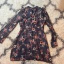 Lost + Wander Wander Cassidy Navy Blue Floral Print Mini Dress Photo 3