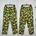 Talbots  Citrus Fruit Print Slacks Crop Pants size 12 Photo 1