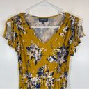 Modcloth  Feeling Fluttery Yellow Floral Top Peplum Size XS Photo 5