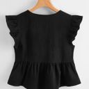 SheIn Black Peplum Top Photo 1