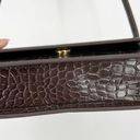 JW Pei  Julia Crossbody Bag Vegan Leather Croc Embossed in Dark Brown Photo 8