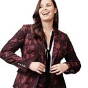 White House | Black Market  Purple rose print Jacquard blazer/jacket. Size 12. EUC Photo 1