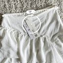 ZARA NWT  white ruffle asymmetrical mini skirt size S Photo 3