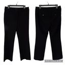 Loft  Marisa Trouser Black Mid Rise Pants Pocket Wide Leg Office Business Size 6 Photo 2