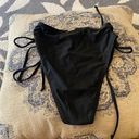 Relleciga Women's Black(Strappy Crossing) High Cut High Waisted Bikini Bottom Size Small Photo 4