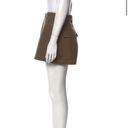 Alexis  Intermix *Laz* mocha brown canvas skirt skort shorts S Photo 3