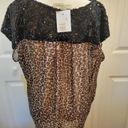 Vintage Havana NWT! Leopard and sequins!  size Medium sheer blouse Photo 2