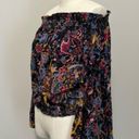 Free People Free Spirited Off The Shoulder Top Bell Sleeve Boho Floral Blouse XS Photo 9