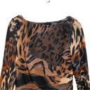 Jessica Simpson  Animal Print Dress Sheath Brown Size 8 Photo 5