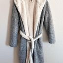 UGG  Portola Reversible Robe Cardigan Gray White fur Photo 1