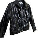 Good American  NWT patent faux leather biker jacket size Small Photo 3