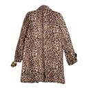 J.Crew  Leopard Animal Print Wool Blend Top Coat Size 4 Photo 2