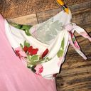 Wing USA 1X Pale Pink Floral Tunic Lightweight Slit Knotted Floral Short Sleeve Photo 5