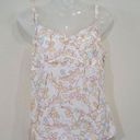 Gap  Silk Vintage Y2K Slip Tank Top Babydoll Floral Botanical Print Size Medium Photo 0